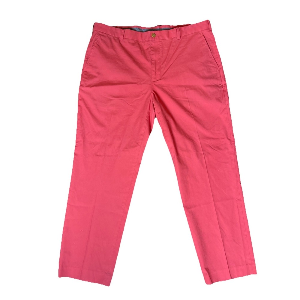 Brooks Brothers Men's Red Orange Salmon Cotton Clark Chino Pants Size 40x30